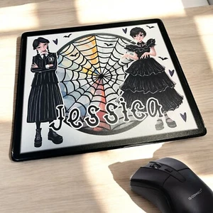 Personalised Wednesday Mouse Mat – Custom Name Gift - BIRTHDAY Christmas Gift - Photo 1/1