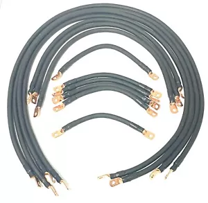 # 2 Awg HD Golf Cart Battery Cable 13 pc Black TXT E-Z-GO Set U.S.A BARE - Picture 1 of 1