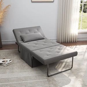 TC-HOMENY 4-in-1 Convertible Sofa Bed Lounger Recliner Multi-Function Sofa Couch - Picture 1 of 15