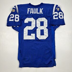 Marshall Faulk Indianapolis Colts Jersey Wilson Authentic NFL Game Equipment 44