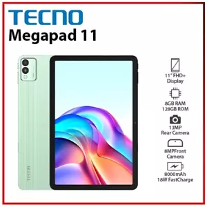 (Wi-Fi+4G) TECNO Megapad 11 LTE 8GB+128GB VERDE Desbloqueado Android PC Tablet - Imagen 1 de 3