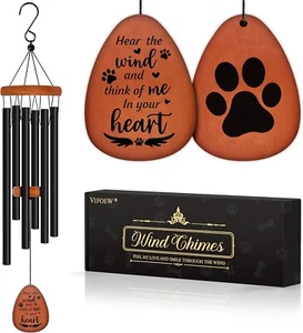 Dog Memorial Wind Chime, 26" Pet Remembrance Gift for Loss of Dog or Cat - Picture 1 of 8
