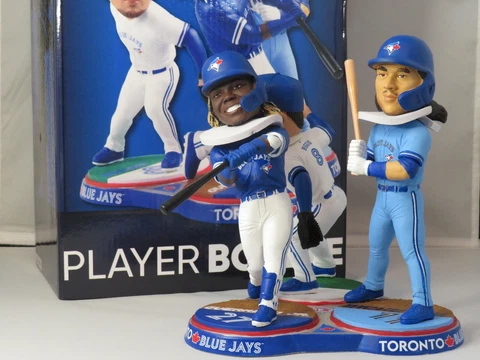 Vladimir Guerrero Jr Bo Bichette Cavan Biggio Toronto Bluejays Triple Bobblehead Cover