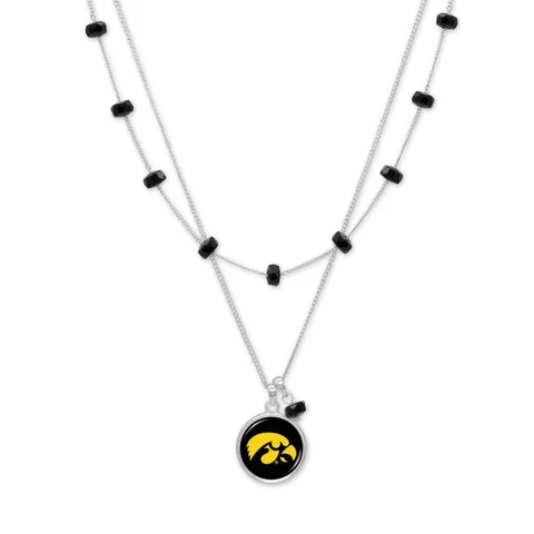 Iowa Hawkeyes Ivy Necklace Silver Chain Jewelry Gift Cover