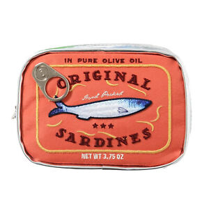 Canned Sardines Cosmetic Bag Women Toiletry Travel Bag Zipper Organizer Storage 