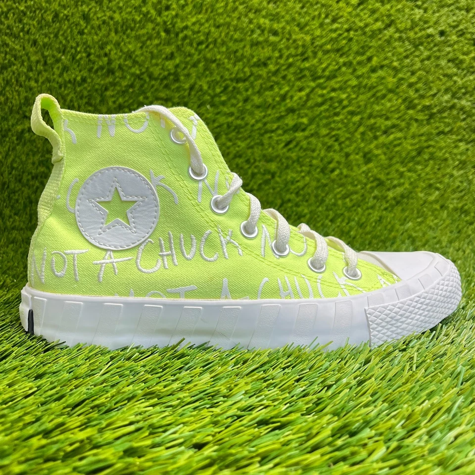 Zapatillas deportivas informales Converse UNT1TL3D altas para niños talla 5Y verdes blancas Foto 1 de 4
