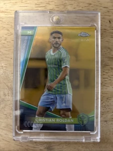 Cristian Roldan /50 -2024 Topps Chrome MLS Gold Refractor #124 Sounders - Picture 1 of 2