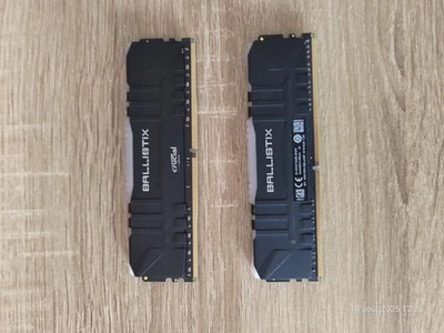 Pack mémoire vive - Crucial Ballistix Black 8GB DDR4-3200 x2 - Photo 1/3
