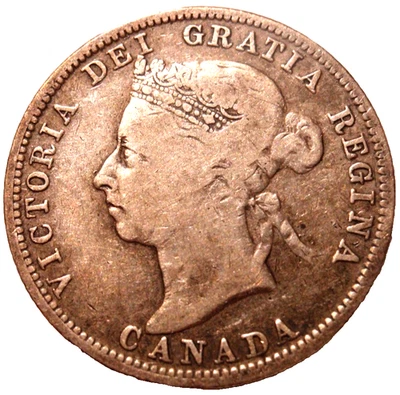1900 Canada Silver 25 Cents, Quarter Queen Victoria, Lovely VF - Image 1 of 4