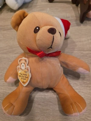 NWT Vintage Cherished Teddies Bear With Santa Hat 1999 Plush #610585