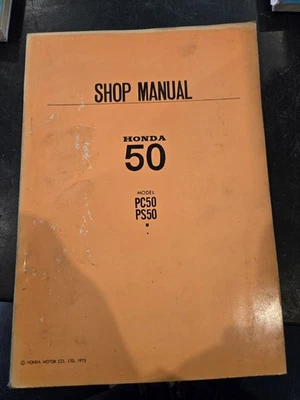 Honda 50 PC50 PS50 1973 scooter taller de reparación de motocicletas distribuidor manual de servicio Foto 1 de 4