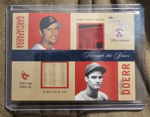 2003 Fleer Rookies & Greats Dual Patch Bat Nomar Garciaparra Bobby Doerr /25 - Picture 1 of 1
