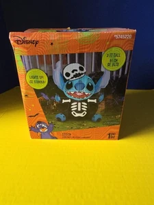 Halloween Disney 3 pies Lilo & Stitch en Esqueleto Disfraz Soplado por Aire Inflable Nuevo en Caja - Imagen 1 de 3
