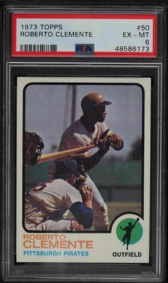 1973 Topps Roberto Clemente #50 PSA 6 HOF GOAT centrado afilado Foto 1 de 2