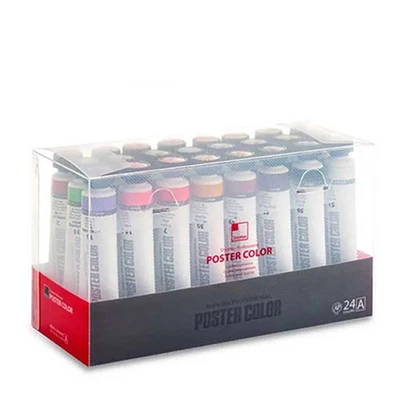 SHINHAN Professional Poster Color Paint 40ml Tube 24 Color Set - A Type/Tracking - Image 1 of 4