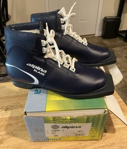 Alpina Blaze Cross Country Ski Boots Navy 38 EU Mens Size 6 Womens Size 7.5 NIB - Picture 1 of 5
