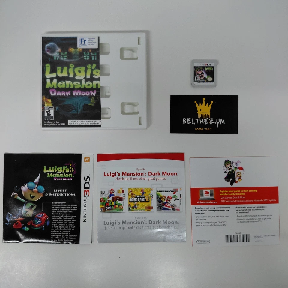 Luigi's Mansion: Dark Moon (Nintendo,3DS 2013) CIB FR Manual - Image 1 of 4