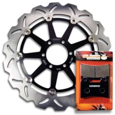 Rotor de disco de freno de calidad delantera + pastillas para BMW G650 X moto [2007-2008-2009-2010] Foto 1 de 4