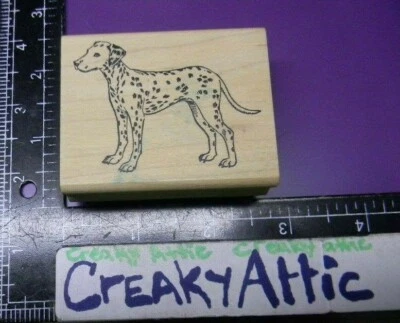 SELLOS DE GOMA DÁLMATA CACHORRO MANCHADO PERRO DE PIE FRANCISCO CRUJIENTE Foto 1 de 2