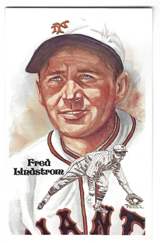 1981 Perez Steele Hall of Fame Postcard #156 Fred Lindstrom 02501/10000 Cover