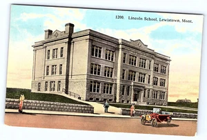 Lewistown Montana Lincoln Schule Postkarte D169 - Bild 1 von 2