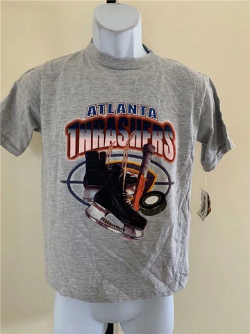 New Atlanta Thrashers Youth Size M Medium Gray Shirt Cover