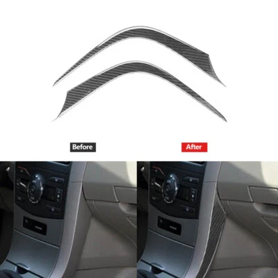 2pcs Carbon Fiber Gear Shift Side Panel Cover Trim For Toyota Corolla 2007-2013 - image 1 of 4