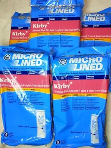 5 X PKs Kirby F & Twist Models DVC Micro-Lined Allergen Filtration Upright 45bag - Picture 1 of 3