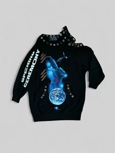 Opening Ceremony x Christian Riese Lassen Punk Sweatshirt Celestial Whales M/L - Picture 1 of 11