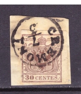 Francobolli Antichi Stati Lombardo Veneto 1850 30 c. Timbro CREMONA # - Picture 1 of 1
