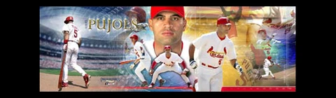 Rare ALBERT PUJOLS Classic c.2008 St. Louis Cardinals PHOTORAMA POSTER Print Cover