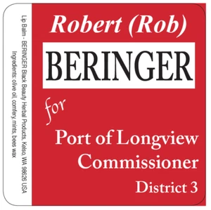 1,000 Printed Labels Custom 1.75" Square, 2 ink colors, UV Coated, lipstick balm - Picture 1 of 5