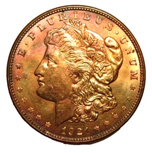 1921 MORGAN SILVER DOLLAR TONED ( GREAT GIFT ) - Picture 1 of 2