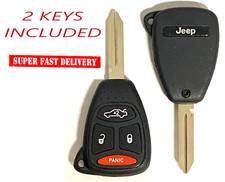 2 NEW JEEP GRAND CHEROKEE COMMADER 2005-2007 Remote Key (BIG HEAD) KOBDT04A A+++