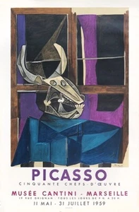 Poster Litografia Pablo Picasso 1959 Toro Teschio Originale Arte Litografia Astratto - Foto 1 di 6