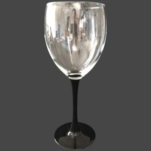 1 Luminarc Wine Glass Nocturne SINGLE Vintage Black Stem Claret Vintage France - Picture 1 of 14