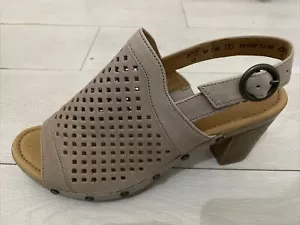 Gabor Leather Block Heeled Sandals UK 7 - Picture 1 of 8