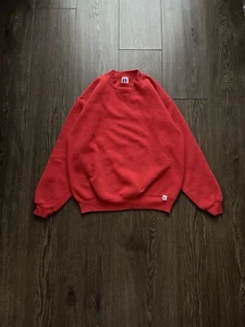 Vintage 90s RUSSELL ATHLETIC 50/50 Red SWEATSHIRT Kids Youth XL USA - Picture 1 of 6