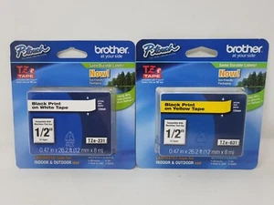 Brother P-touch TZe-231 (Black) & TZe-631 (Yellow) Tape -New/Sealed - Picture 1 of 2
