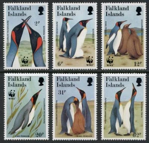 Falkland Islands: 1991 WWF King Penguin (535-540) MNH - Picture 1 of 1
