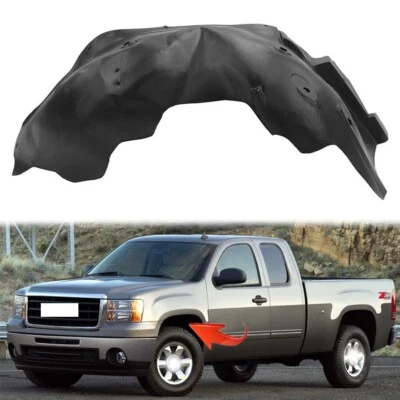New GM1248189 Front, LH Side Fender Splash Shield for GMC Sierra 1500 2007-2013 Foto 1 de 4