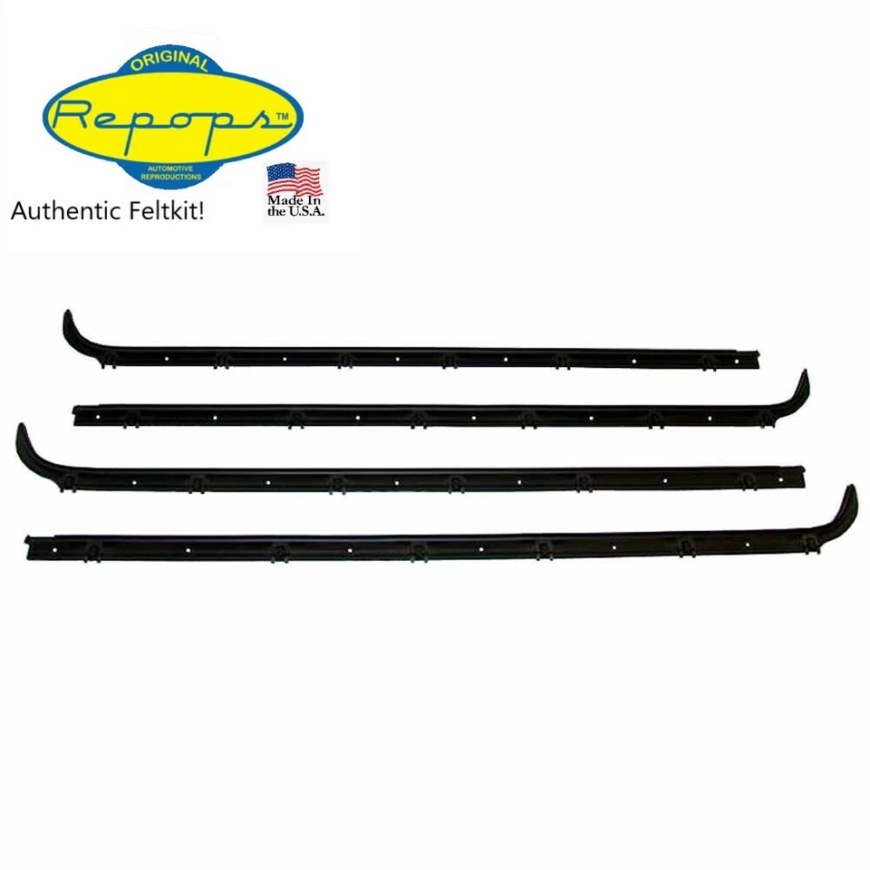 1983-1992 Ford Ranger w/out Vent Window Door Window Felt Rubber Seal 4 Pc Kit Foto 1 de 1