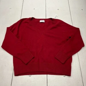Old Navy Red SoSoft Loose V-Neck Sweater Women's Size Large NEW - Picture 1 of 5