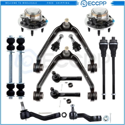 14Pcs Front Ball Joint Tie Rod End Sway Bar End For 2000-2006 GMC Yukon XL 1500 - Image 1 of 4