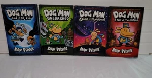 Dog Man Dave Pilkey Book Lot Of 4 Hardcover Scholastic  - Picture 1 of 6