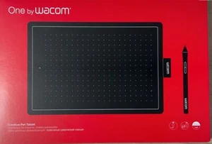 Wacom One by Small Tavoletta Grafica 2540lpi 152 x 95mm - Nero/Rosso - Photo 1/2