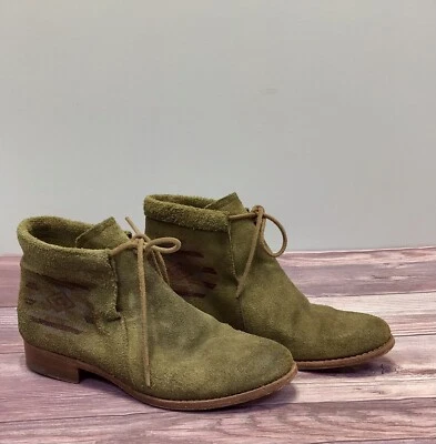 Botas Frye Para Mujer con Cordones Navajo Azteca Patrón Occidental Botines Gamuza Talla 6 Foto 1 de 4