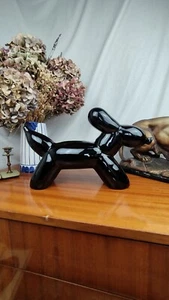 Balloon Dog 🎈🐕 oder Hund Ballon schwarz aus Keramik im Stil von Jeff Koons - Bild 1 von 14
