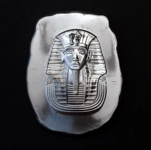5 oz. Argentia KING TUT High Relief Silver Bar .9999 Fine, Free Shipping - Picture 1 of 2