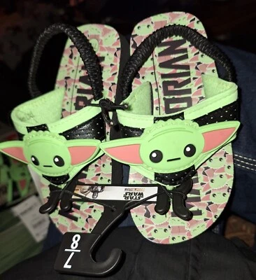 Chinelos Star Wars The Mandalorian tamanho 7/8 criança menino novo com etiquetas mostrado - Imagem 1 de 4